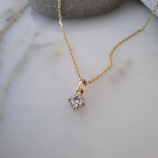9ct Gold Delicate Celestial Diamond Necklace