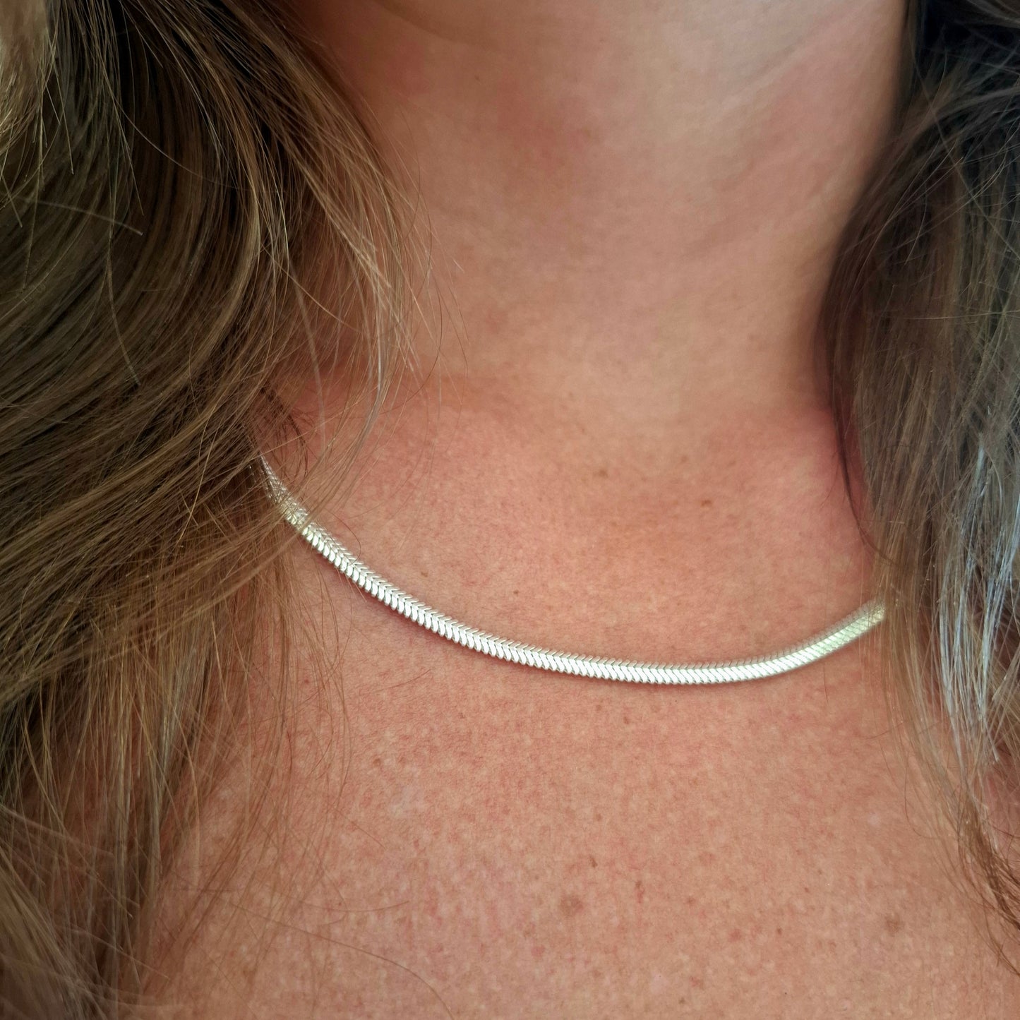 Thick & Durable Sterling Silver Collar Bracelet and Anklet