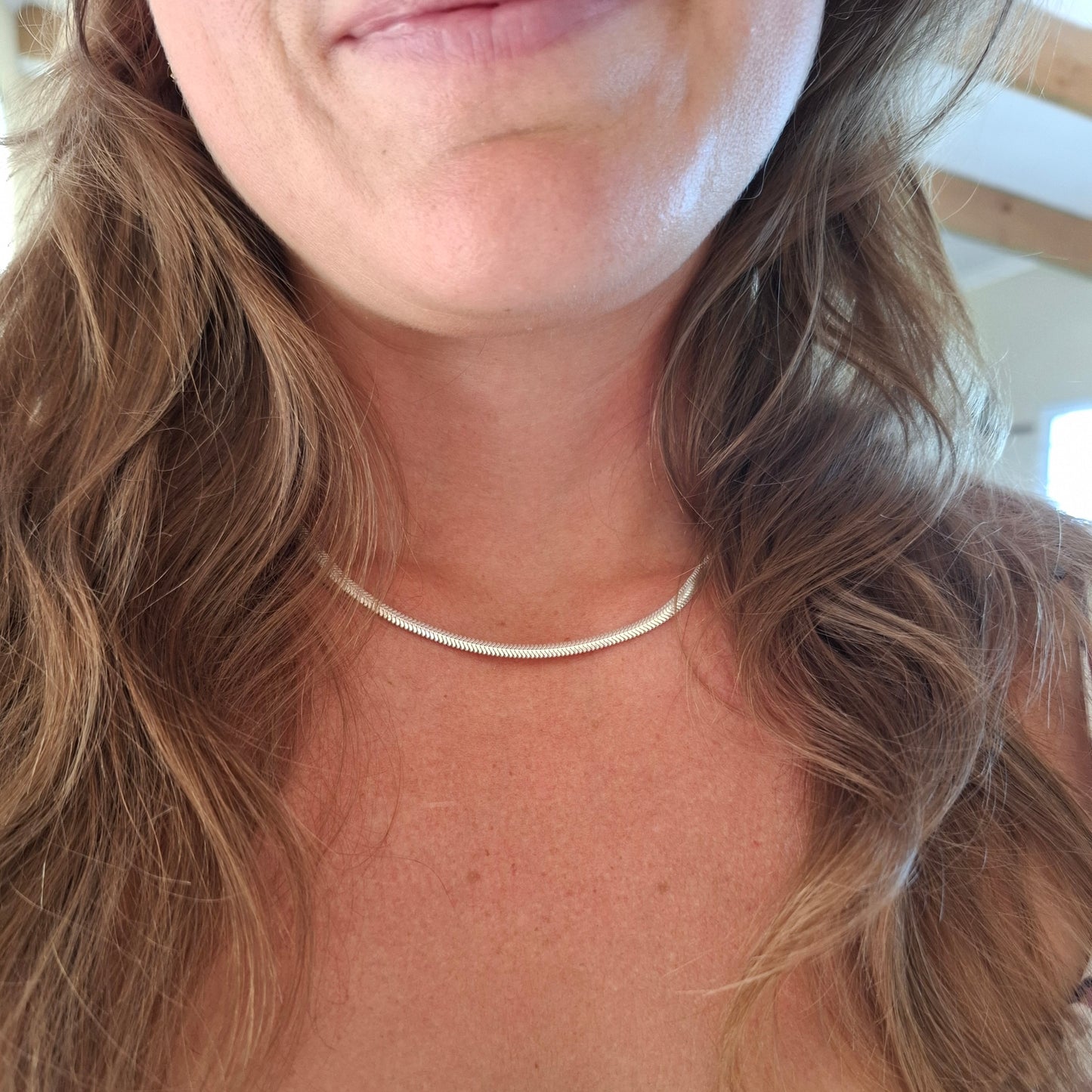 Thick & Durable Sterling Silver Collar Bracelet and Anklet