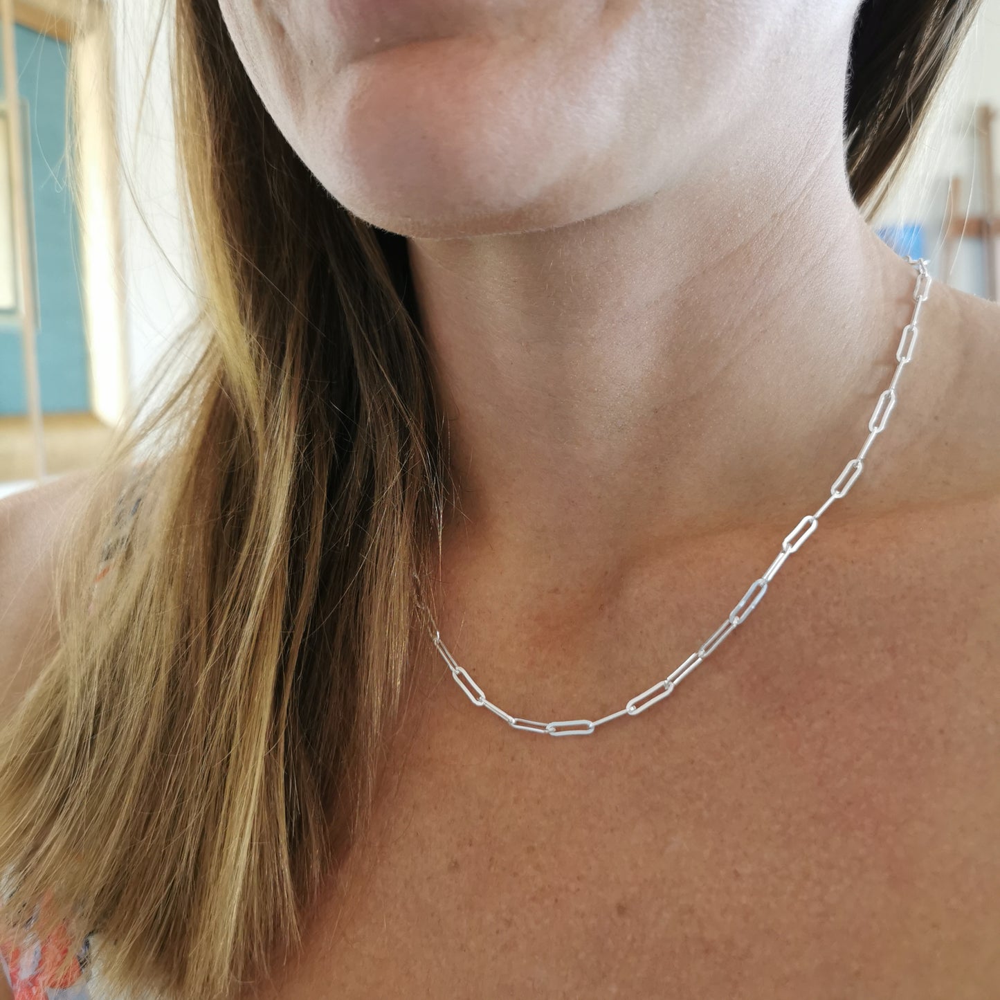Bolder Silver Paperclip Necklace