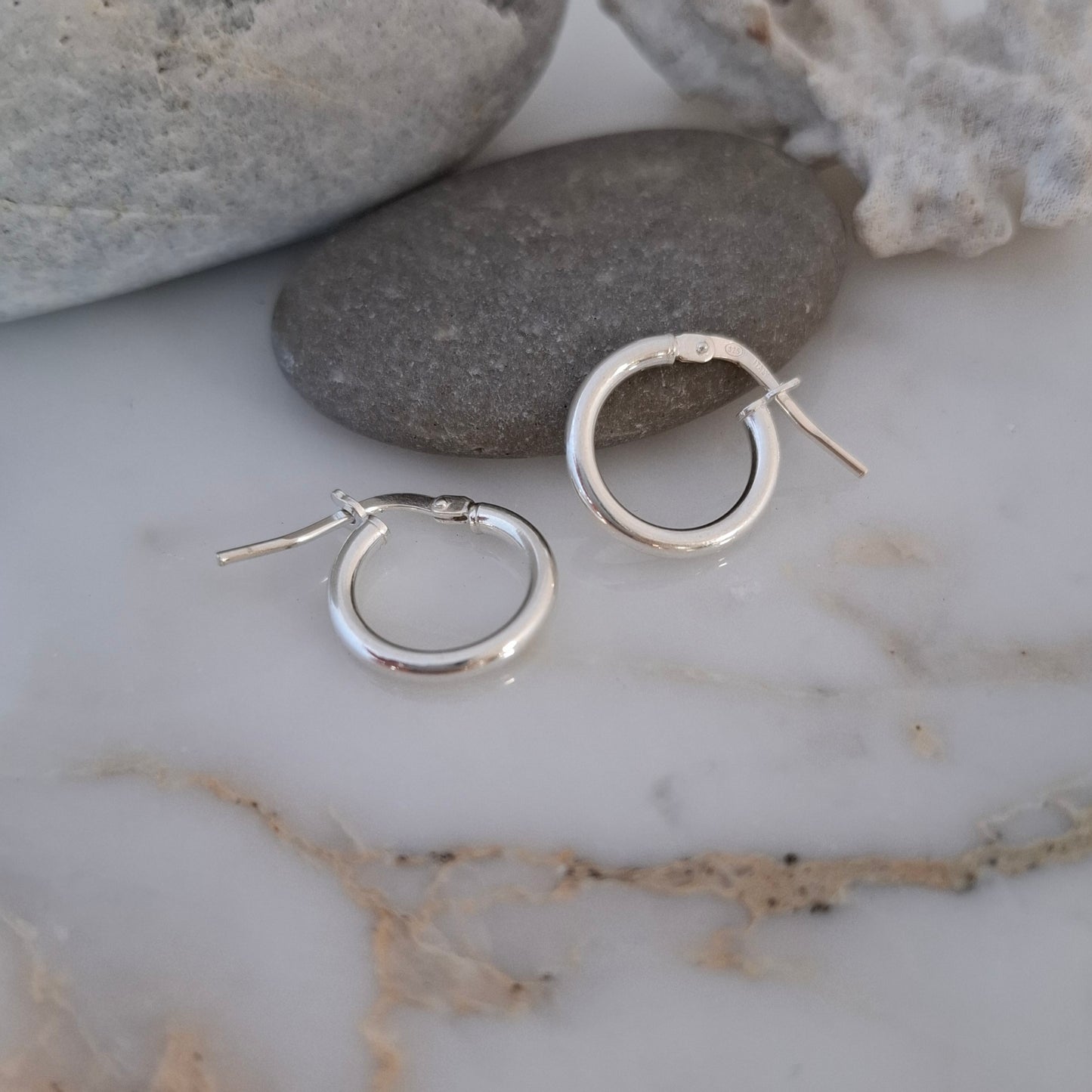Fine Solid Silver Hoops - 2mm Thick