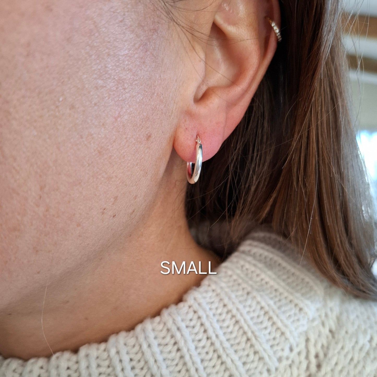 Fine Solid Silver Hoops - 2mm Thick