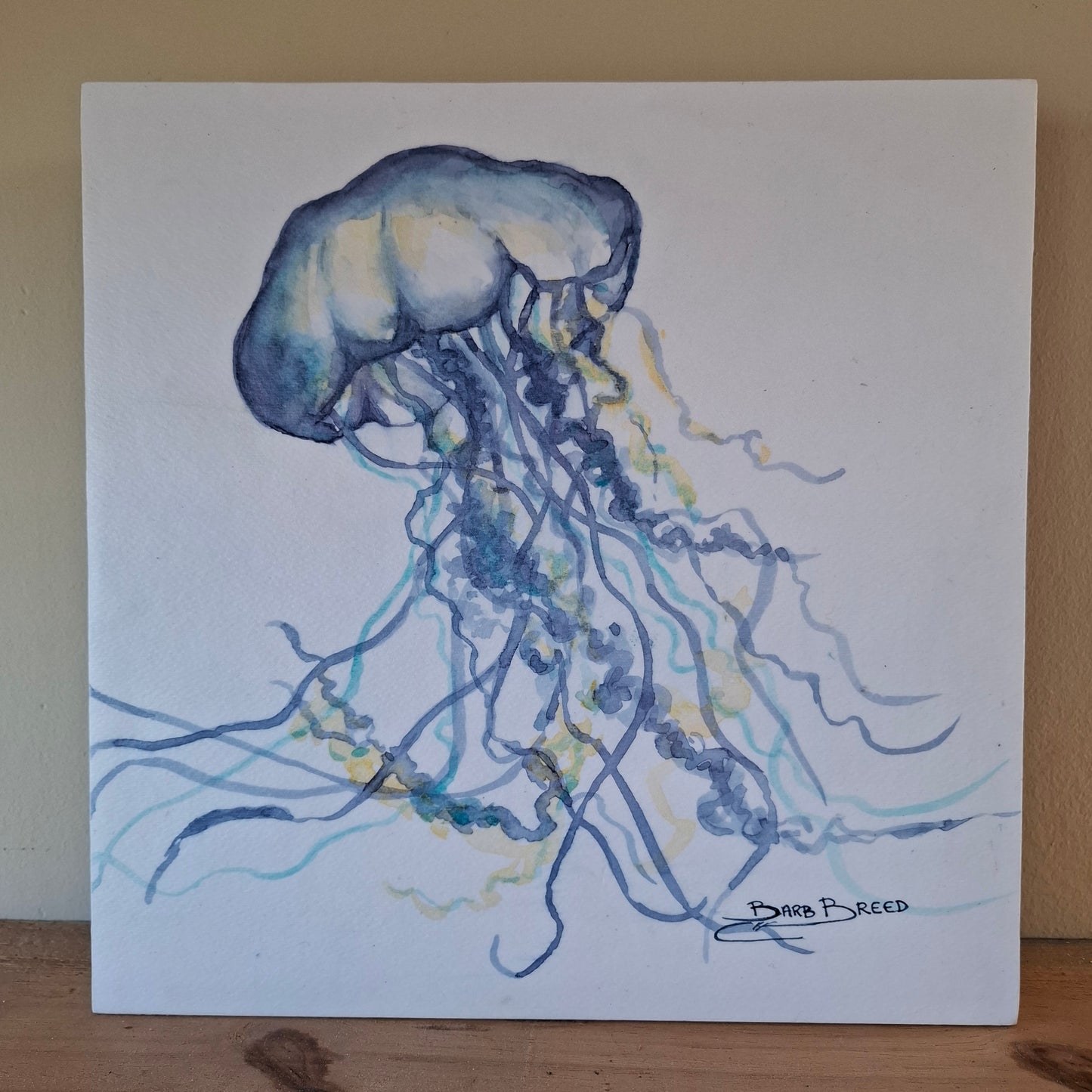 FLOATING - Original Jellyfish Watercolour Artwork