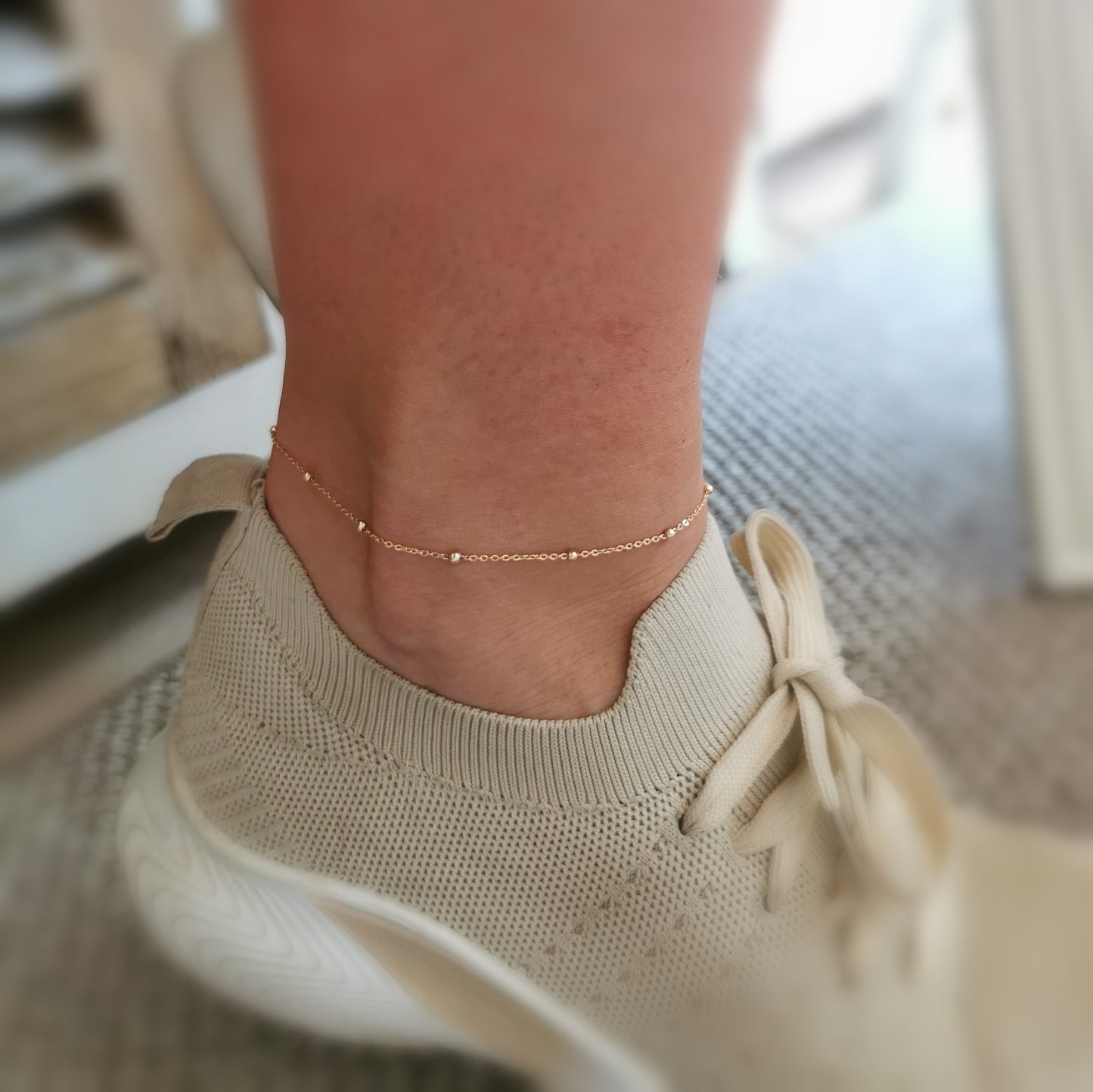 Delicate 9ct Gold Beaded Chain