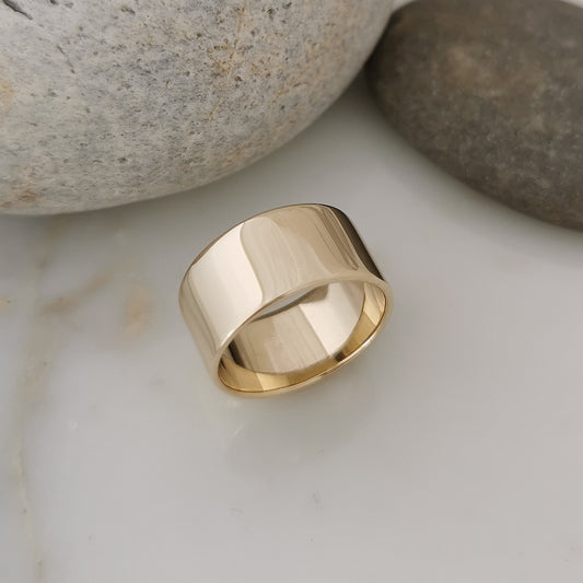 9ct Gold Wide Cigar Band