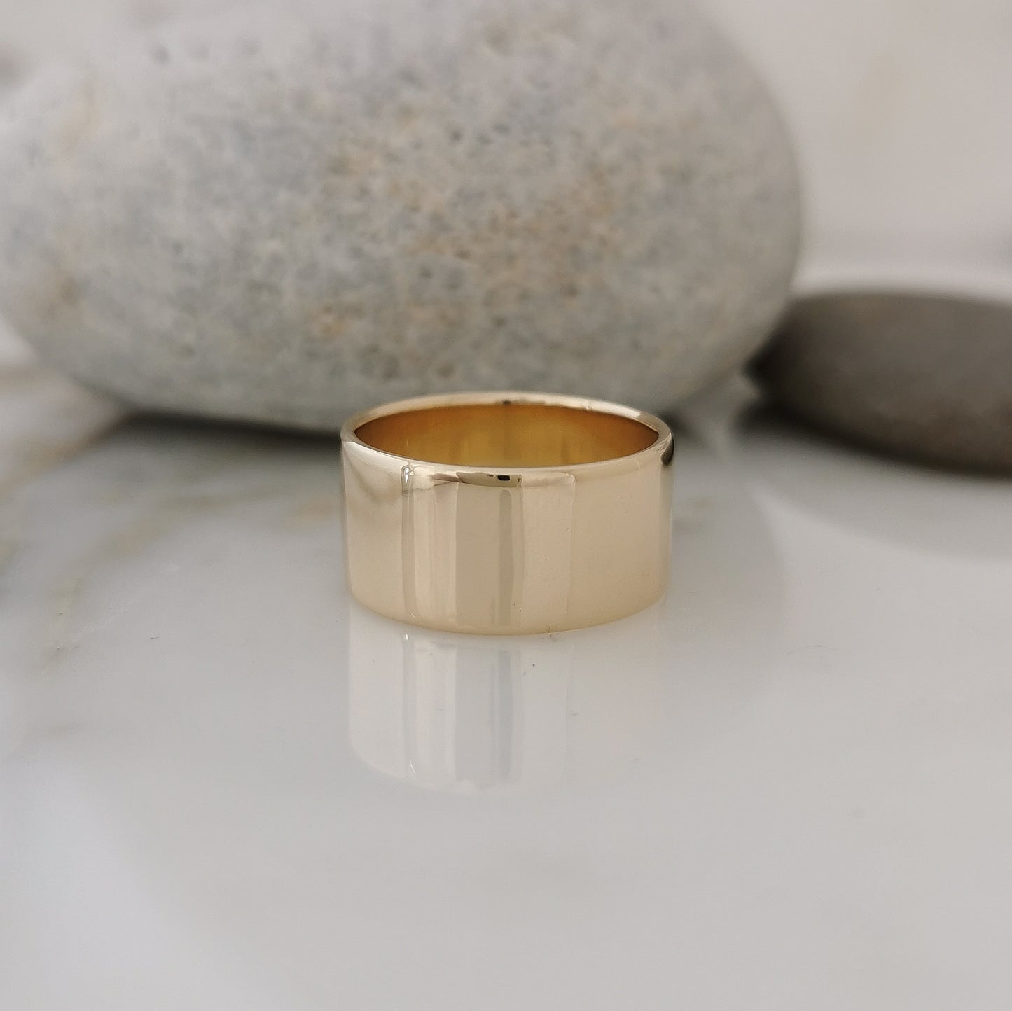 9ct Gold Wide Cigar Band