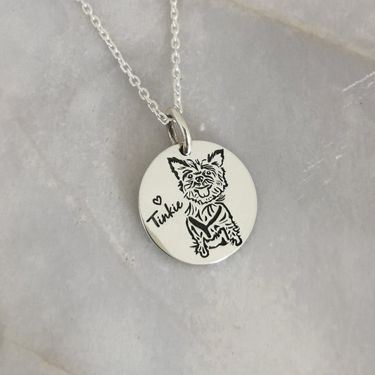 Bespoke Pet Portrait Necklace