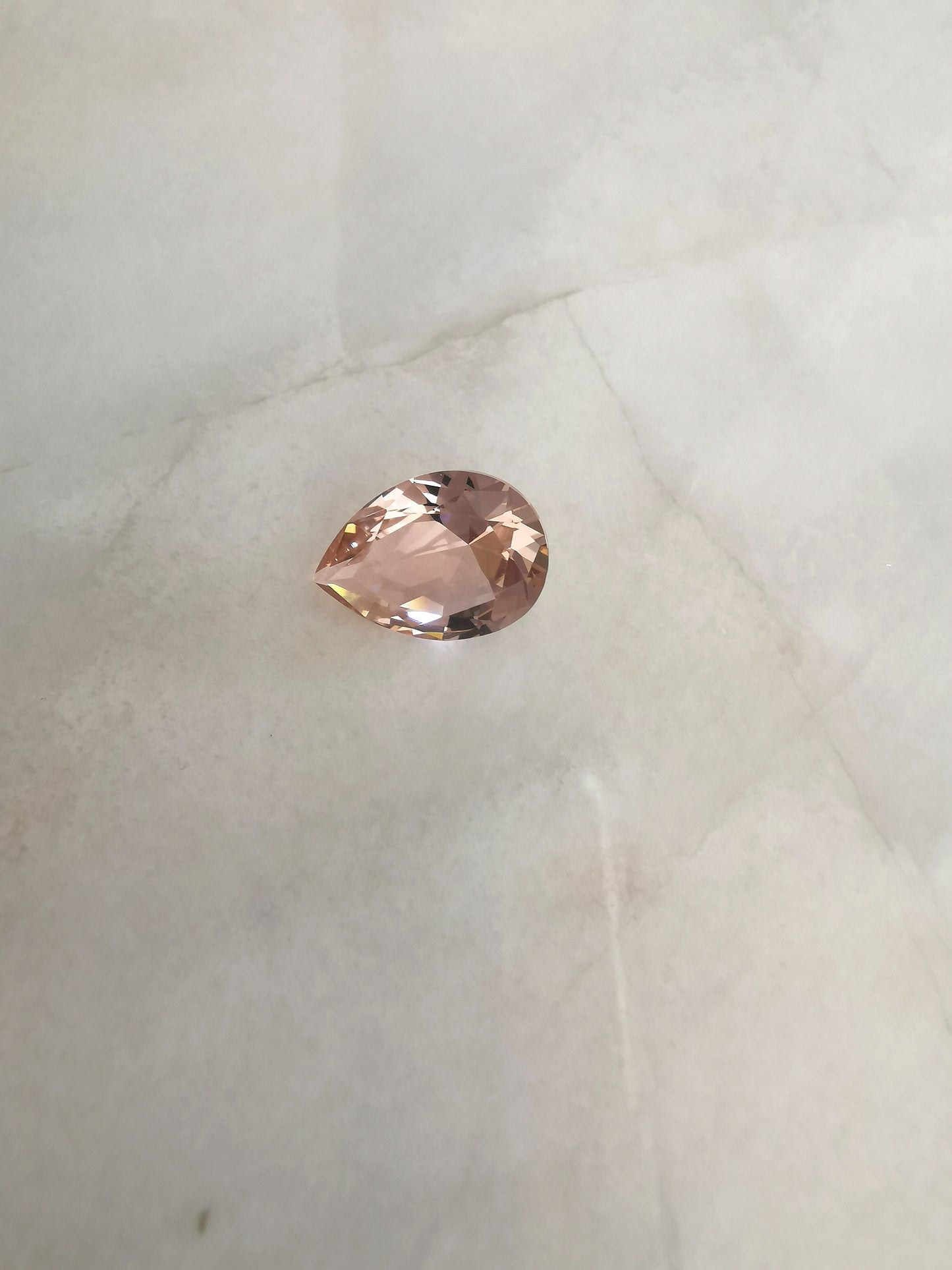 PEAR CUT MORGANITE NANO CRYSTAL