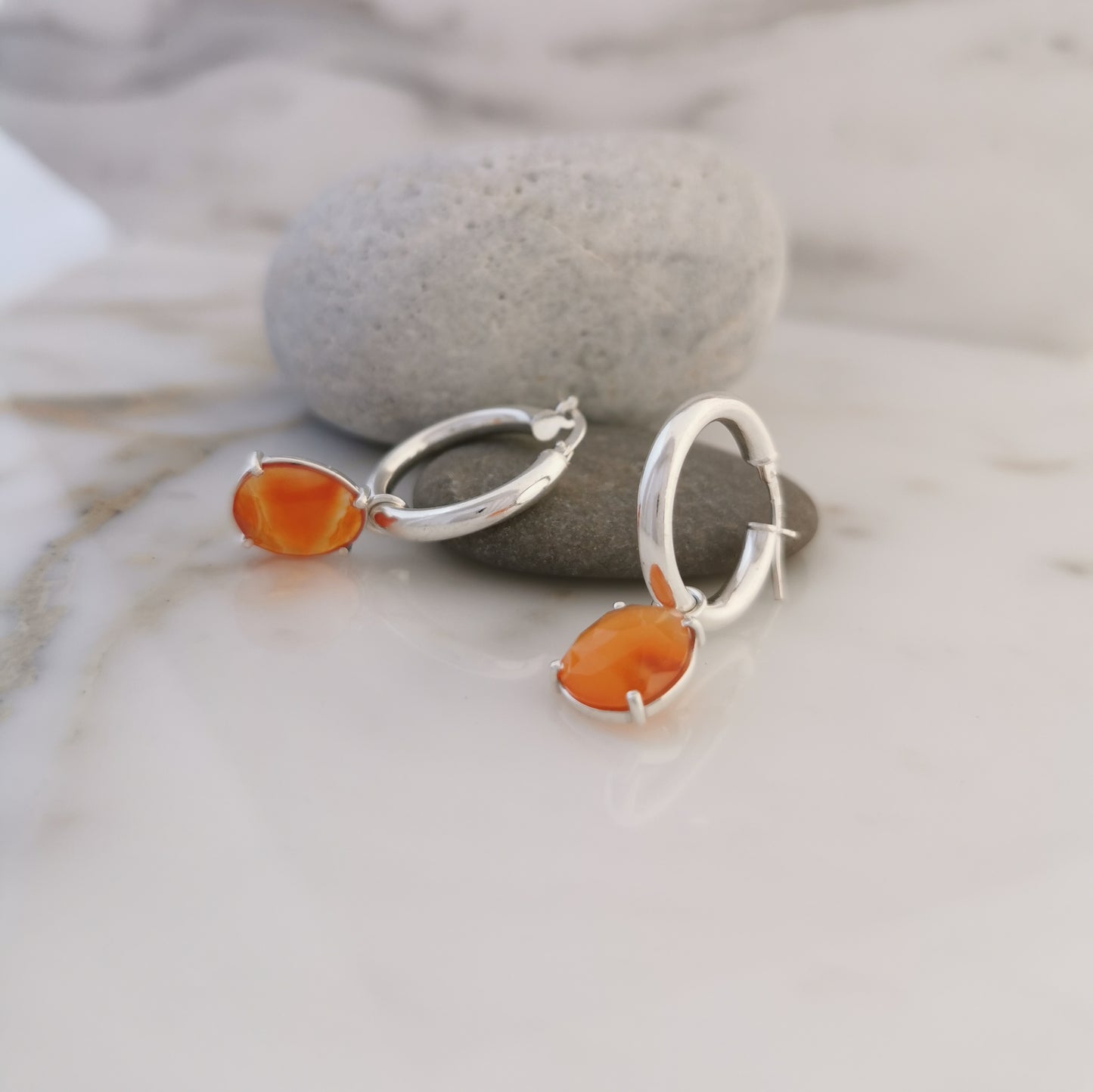 Solid Silver Hoop Earrings