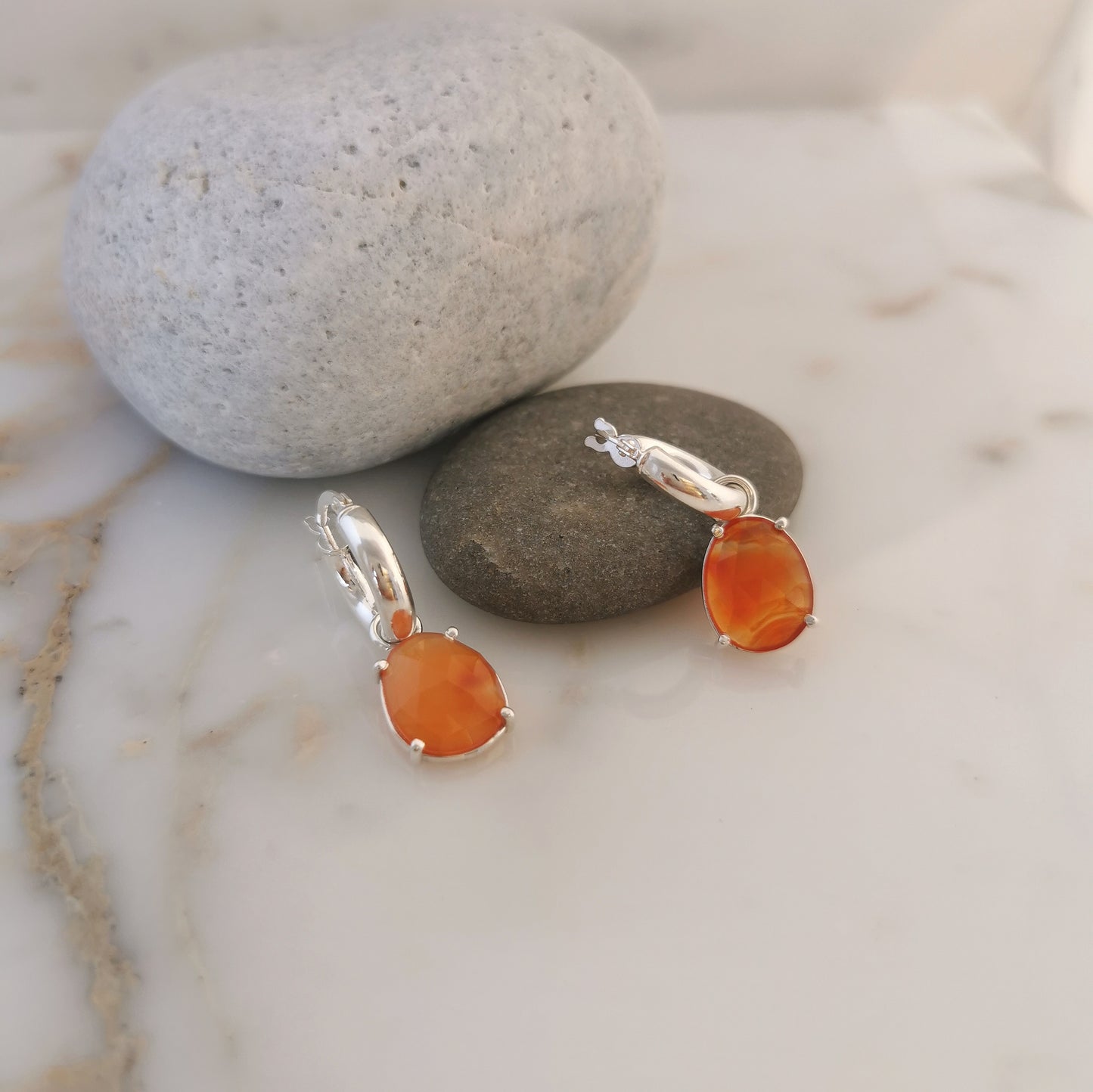 Solid Silver Hoop Earrings -3mm Thick