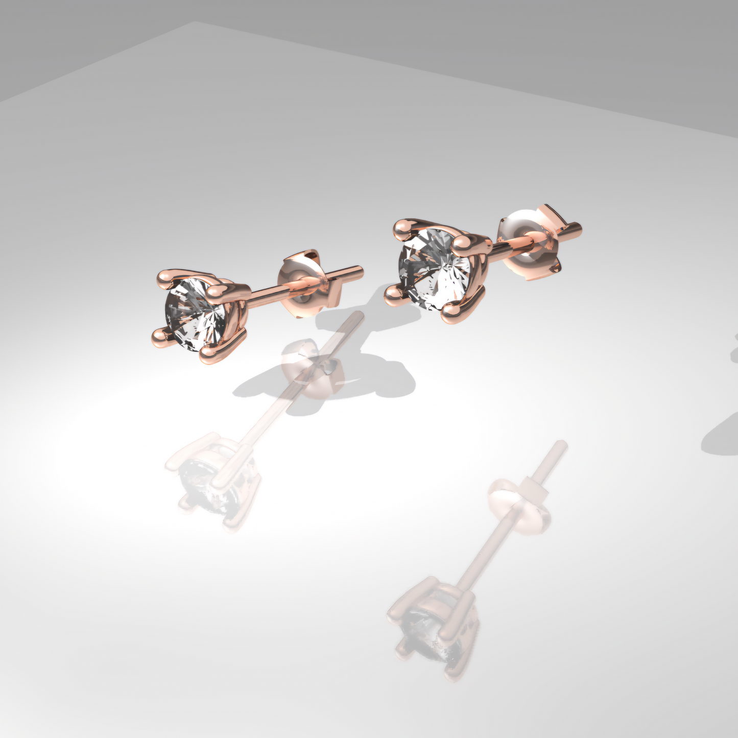 Classic Lab Diamond Claw Studs