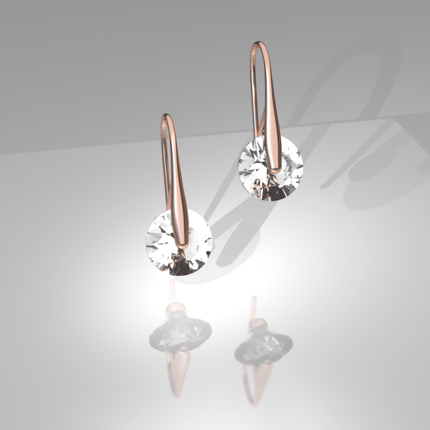 The Michelle Drops - Sleek & Sparkly Short Drop Earrings - Gold, Silver & Rose Gold