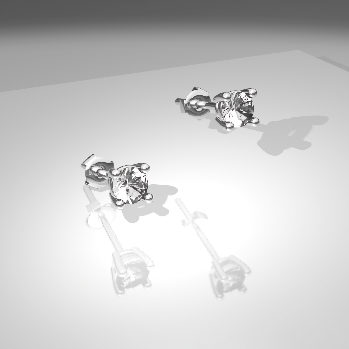 Classic Lab Diamond Claw Studs