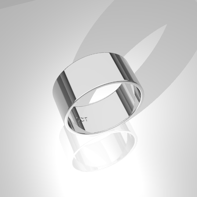 9ct Gold Wide Cigar Band
