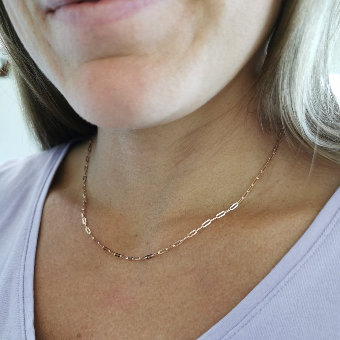 9ct Gold Paperclip Chain