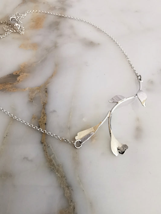 Delicate Flute Flower Necklace