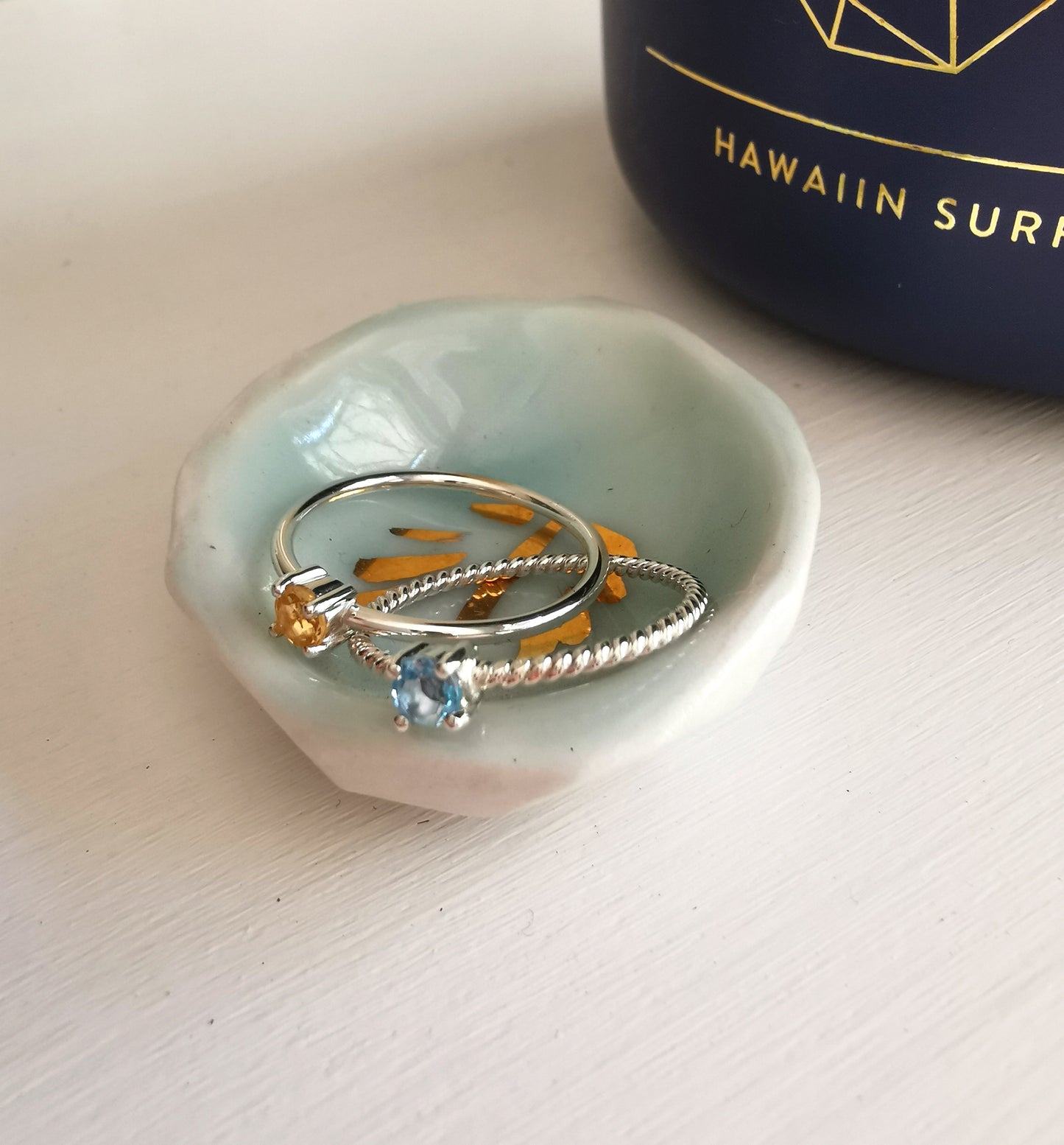 Fine Silver Citrine Stack Ring