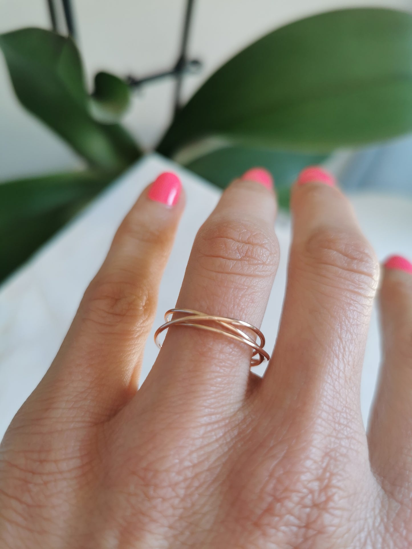 Dainty Gold Interlinked Ring