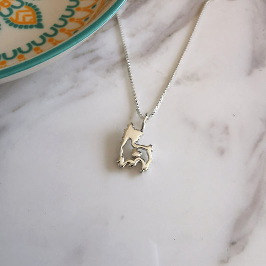 Prancing Yorkie Necklace