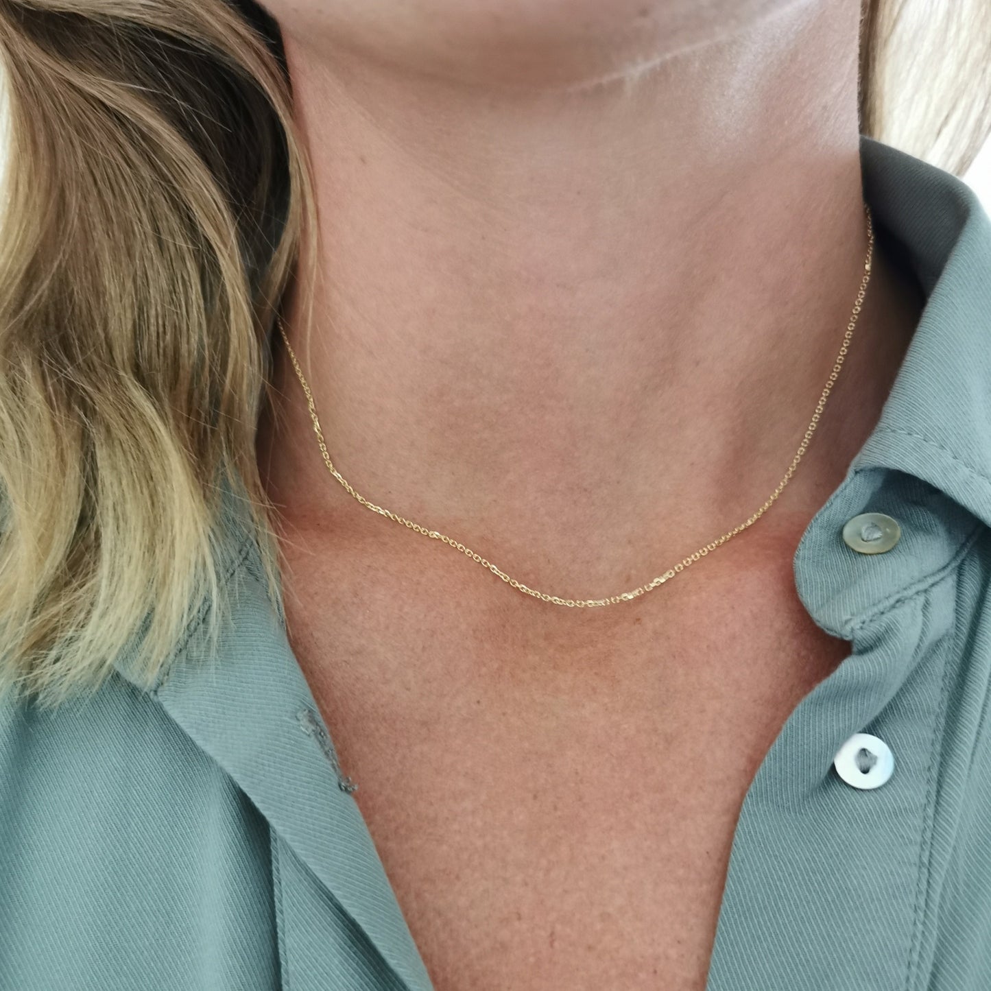 Fine 9ct Gold Diamond Cut Chain