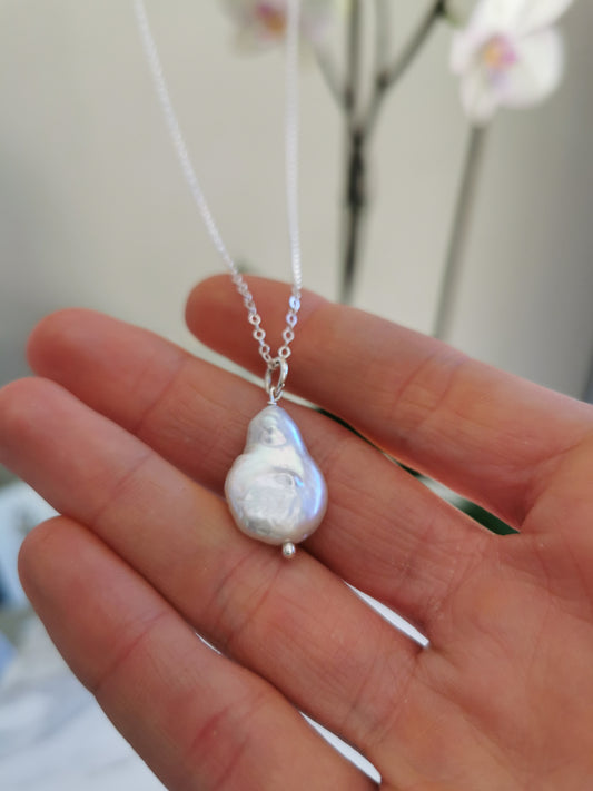 Large Organic Pearl Necklace
