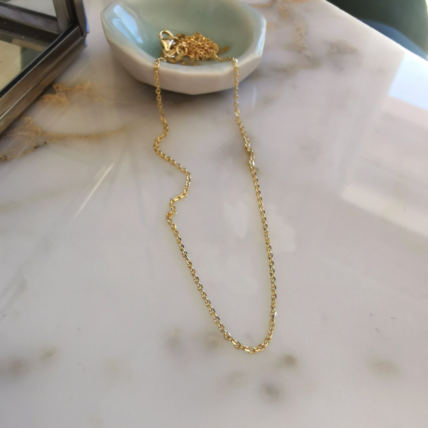 Fine 9ct Gold Diamond Cut Chain