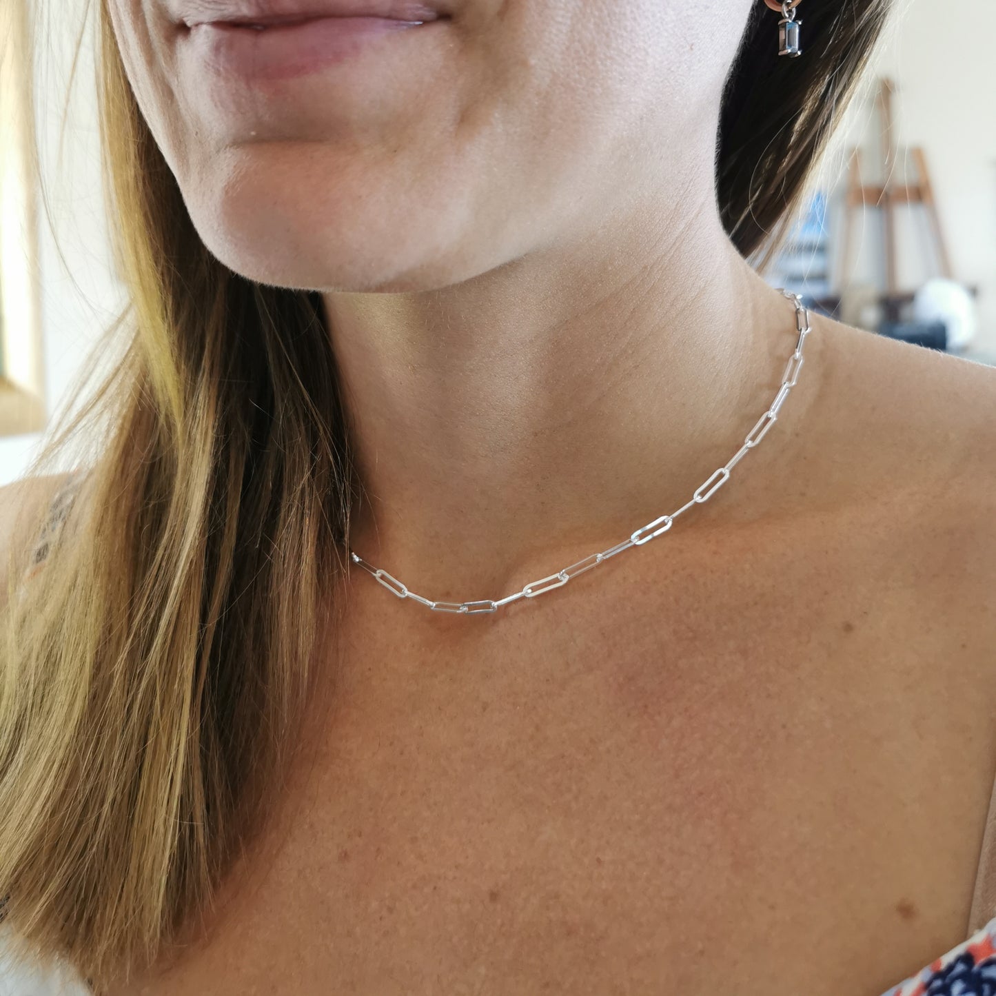 Bolder Silver Paperclip Necklace