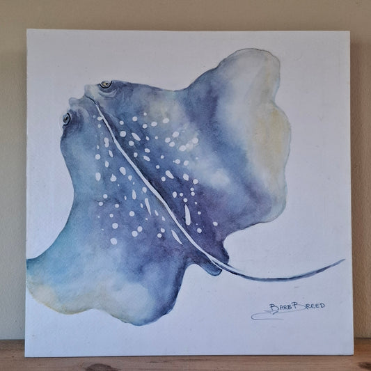 FLYING - Original Stingray Watercolour Artwork