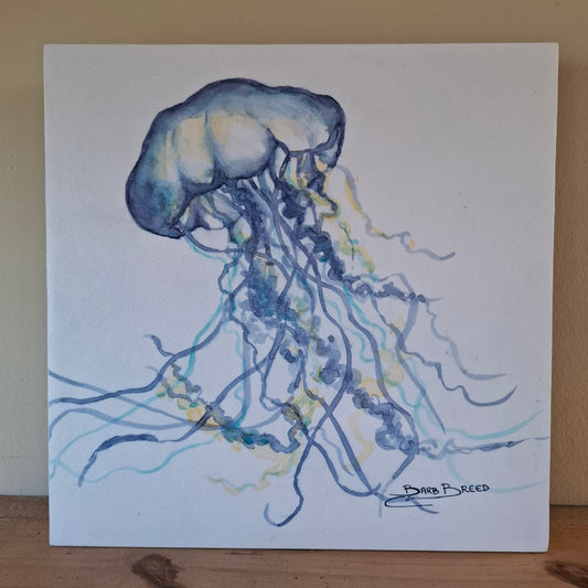FLOATING - Original Jellyfish Watercolour Artwork