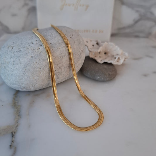 9ct Gold Thick Flat Snake Chain