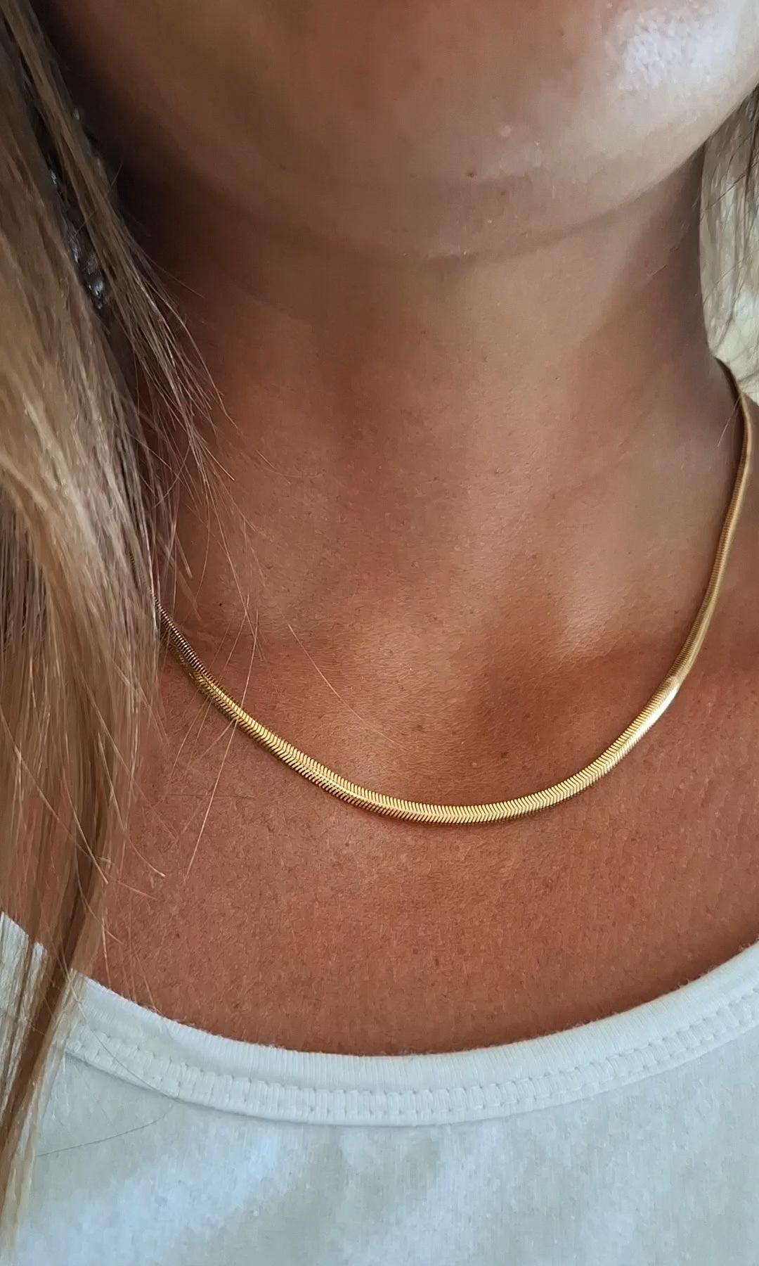Thick 9ct Gold Flat Snake Bracelet