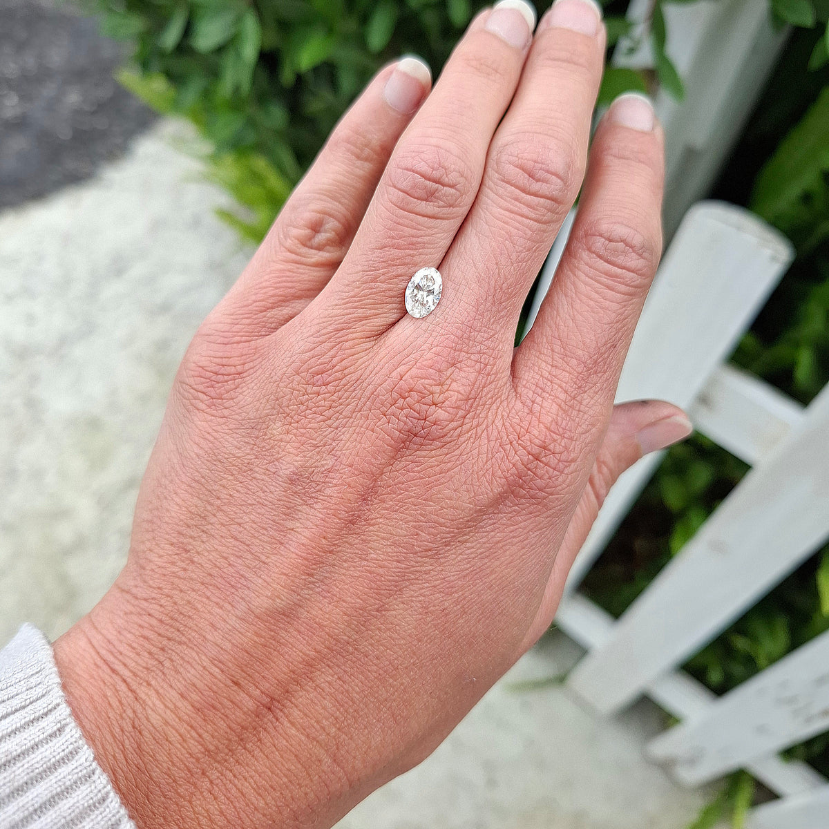 1.54ct Oval Cut Certified Lab Diamond, H, VVS1