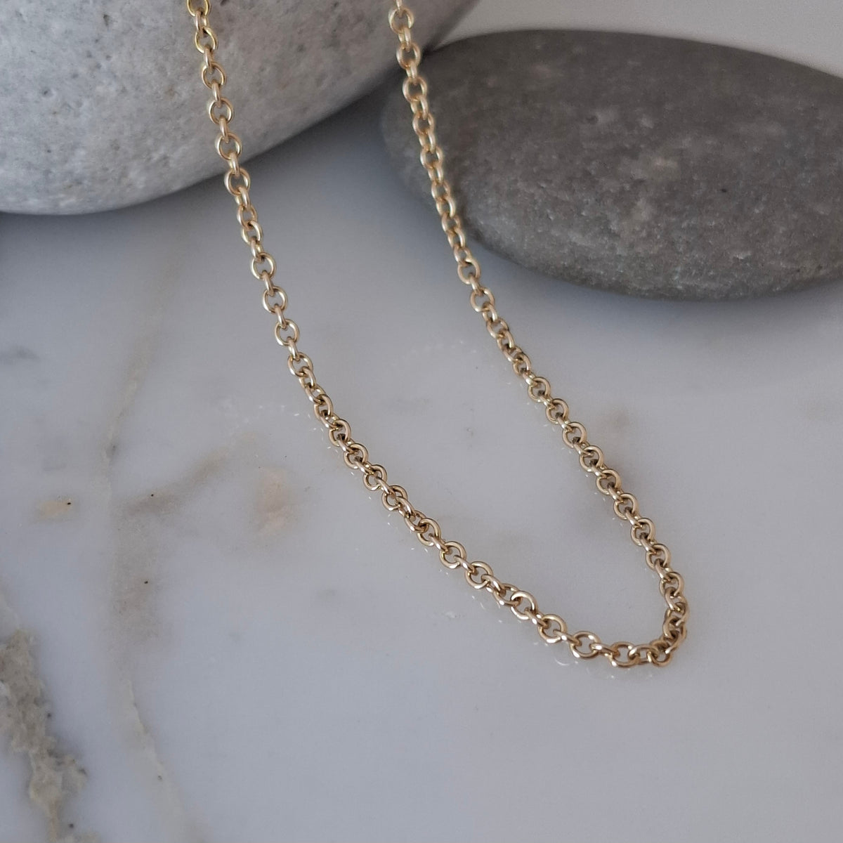 Solid 9ct Gold Medium Rolo Chain – 1.8mm Necklace & Bracelet