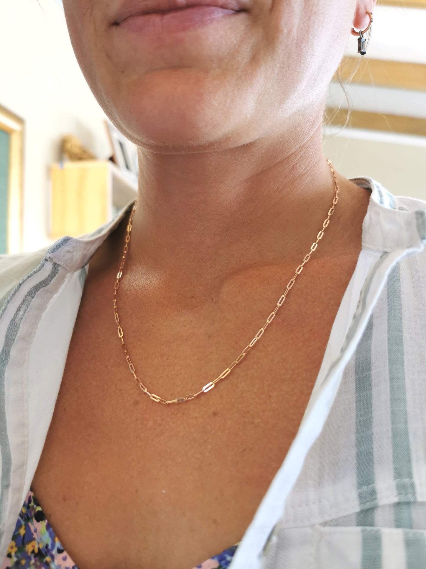 9ct Gold Paperclip Chain