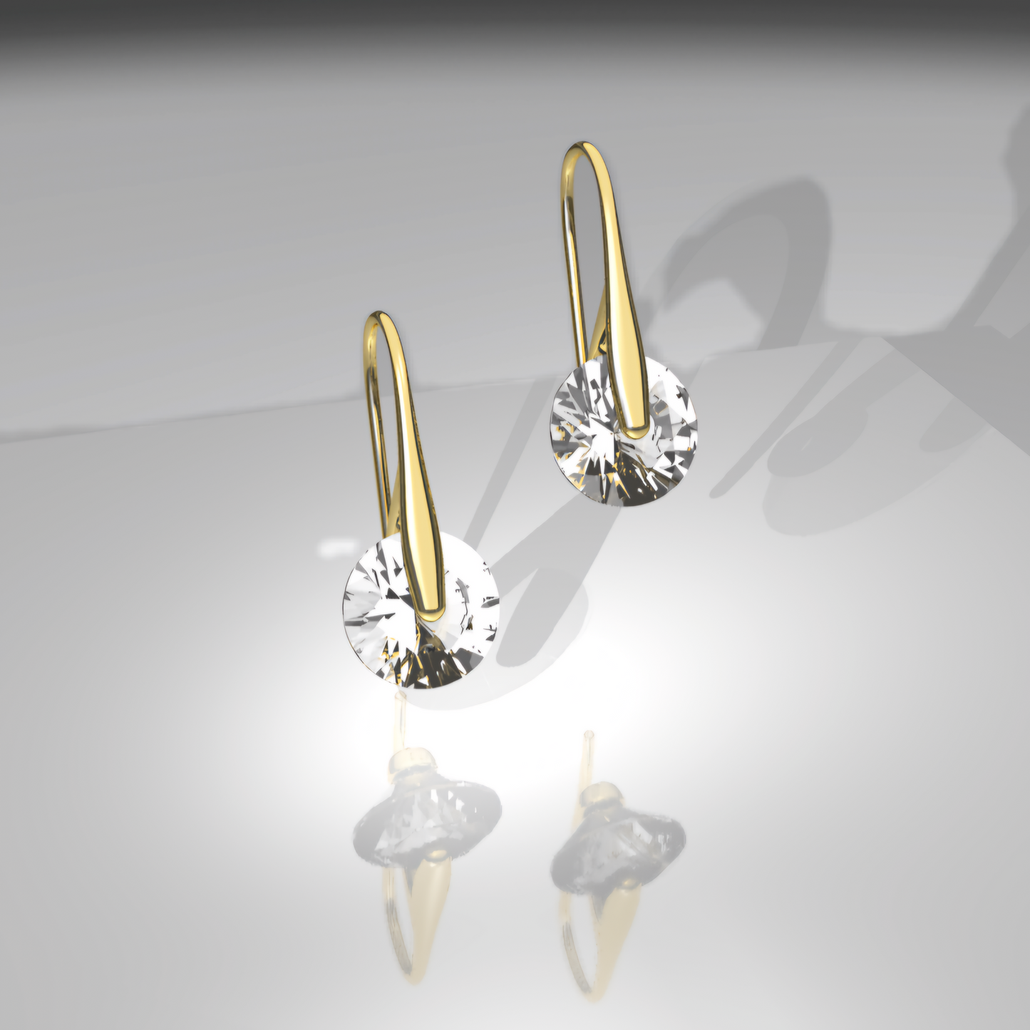 The Michelle Drops - Sleek & Sparkly Short Drop Earrings - Gold, Silver & Rose Gold