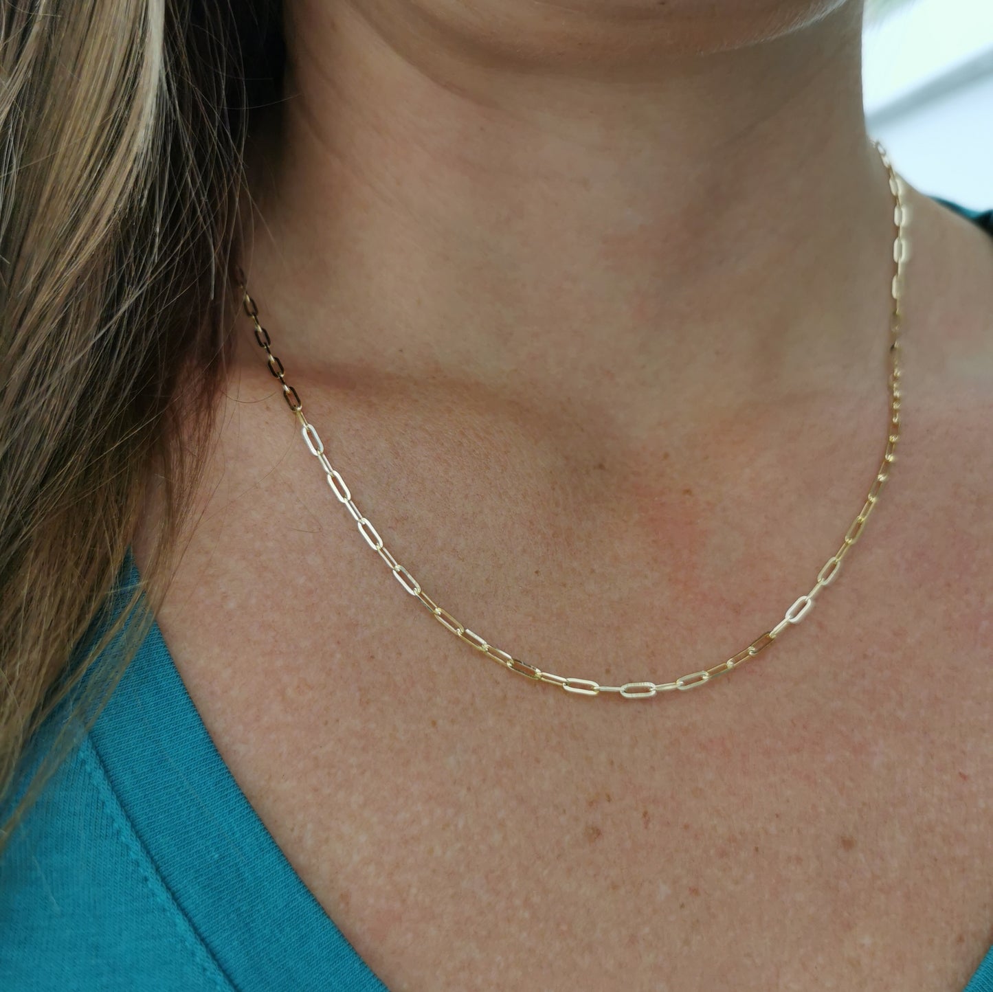 9ct Gold Paperclip Chain