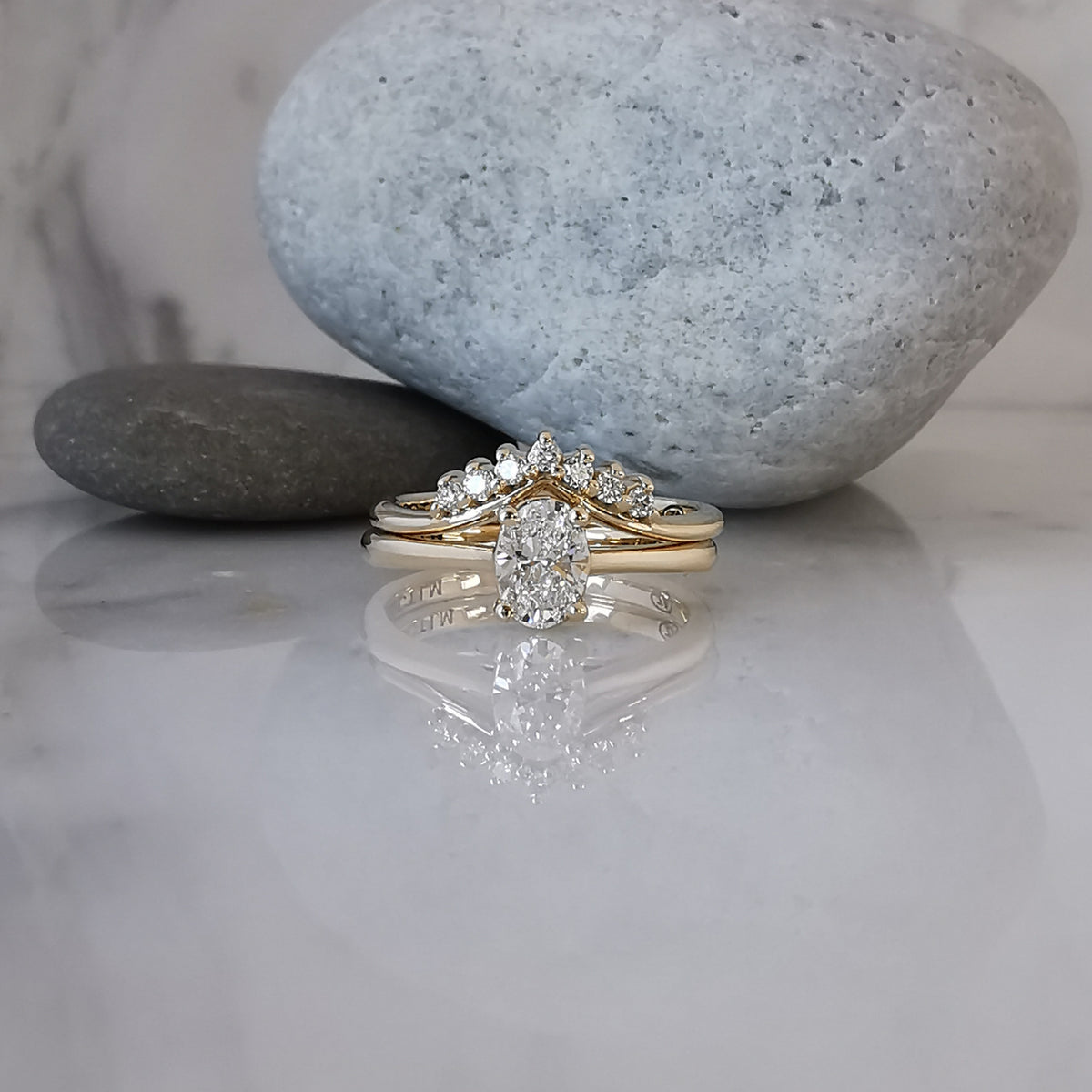 0.50ct Oval Lab Diamond Gold Solitaire