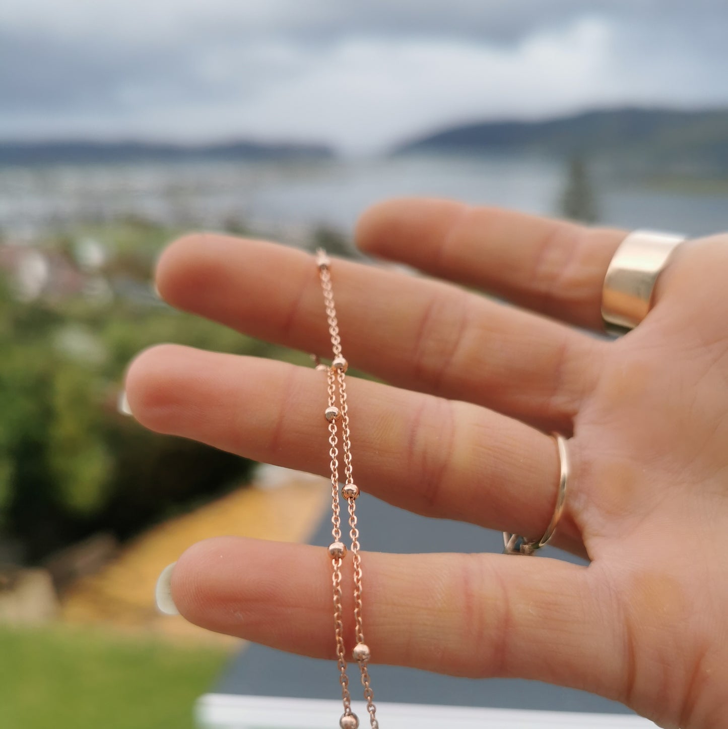 Delicate 9ct Gold Beaded Chain