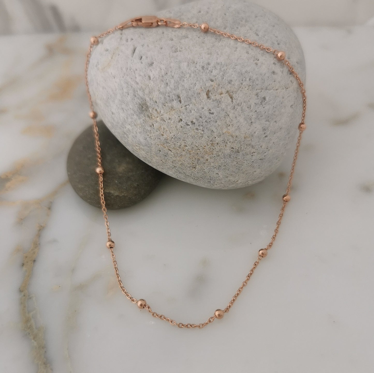Delicate 9ct Gold Beaded Chain