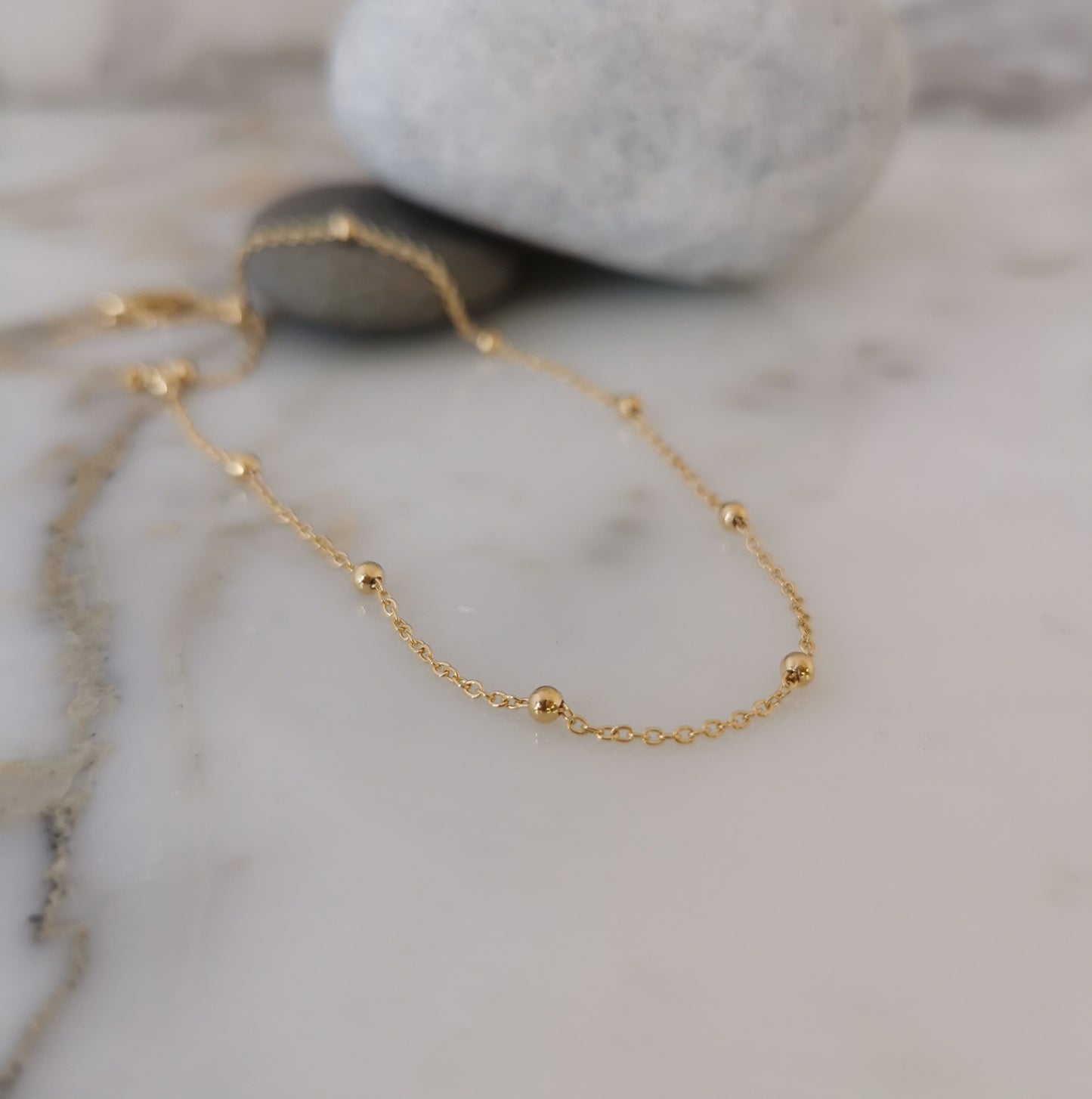 Delicate 9ct Gold Beaded Chain