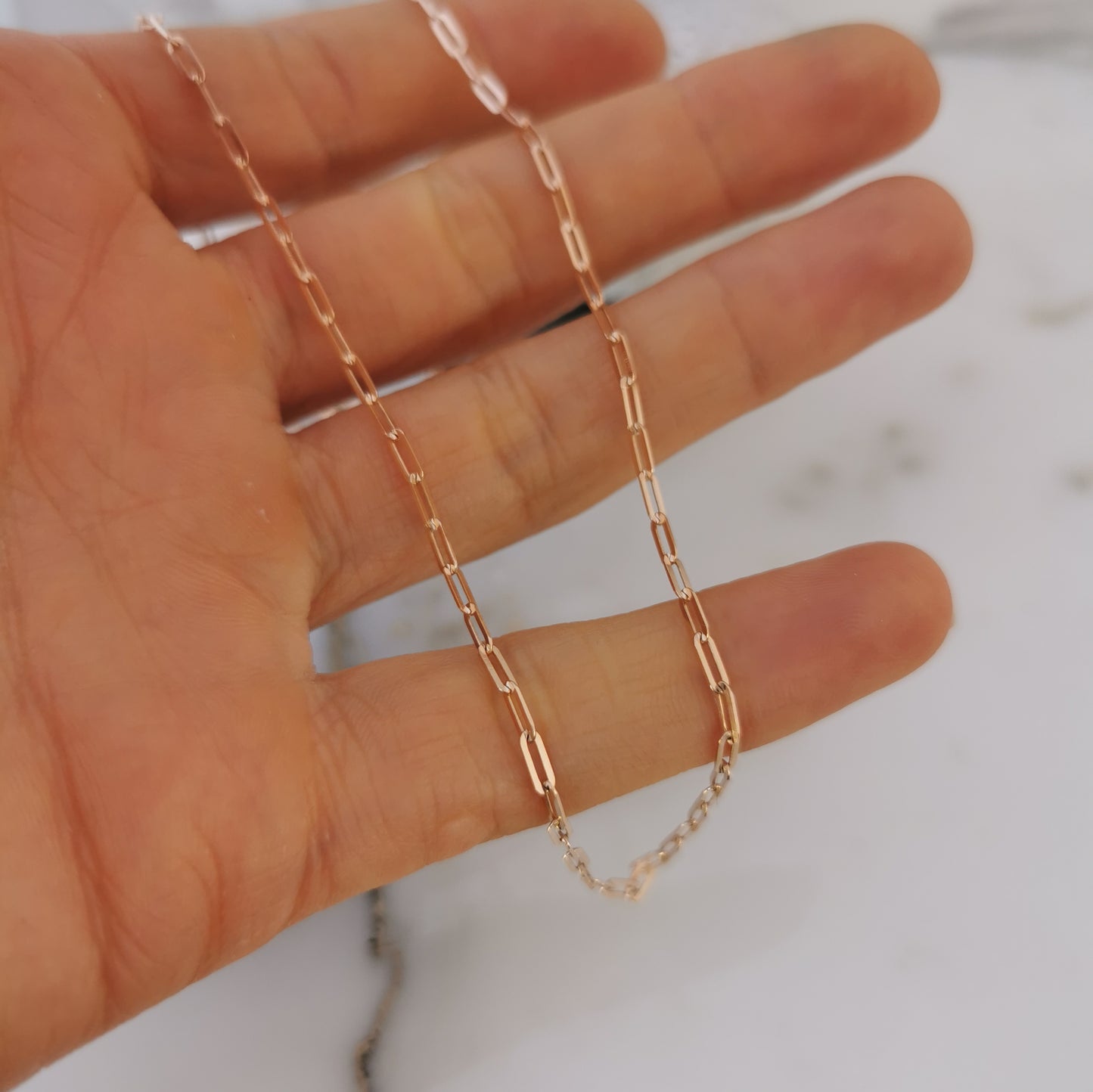 9ct Gold Paperclip Chain