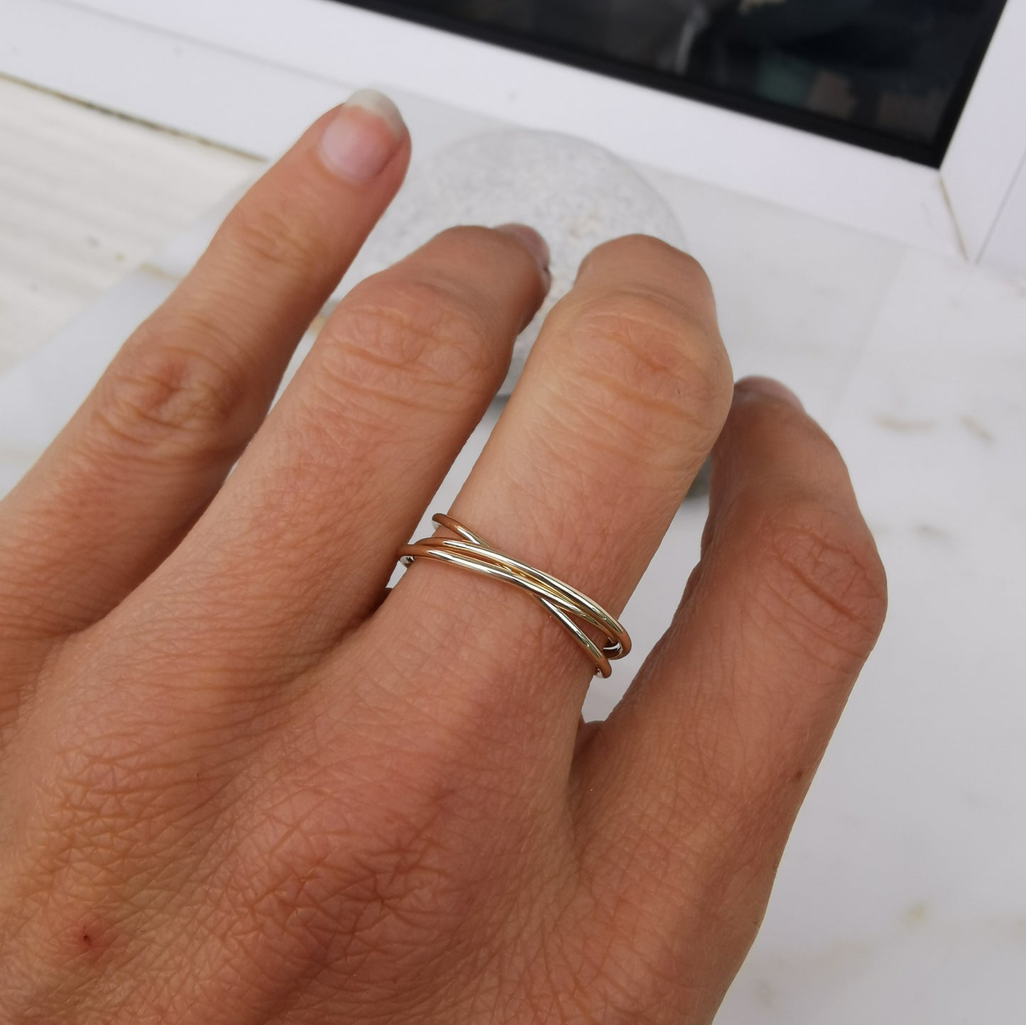 Dainty Gold Interlinked Ring