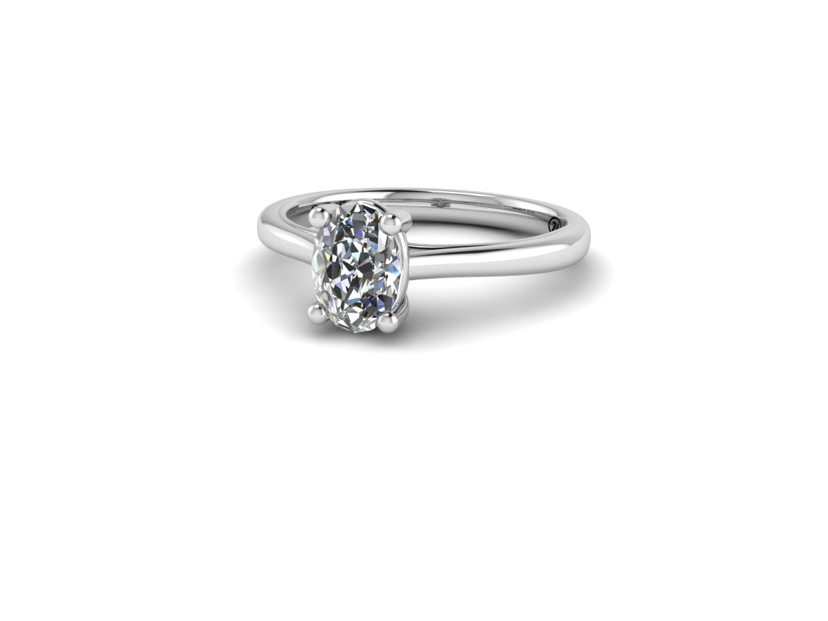 0.50ct Oval Lab Diamond Gold Solitaire