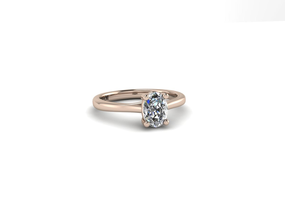 0.50ct Oval Lab Diamond Gold Solitaire