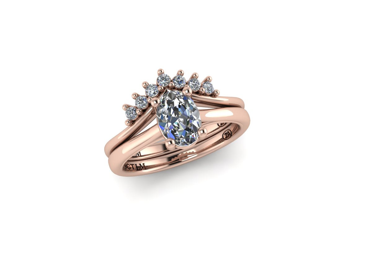 0.50ct Oval Lab Diamond Gold Solitaire