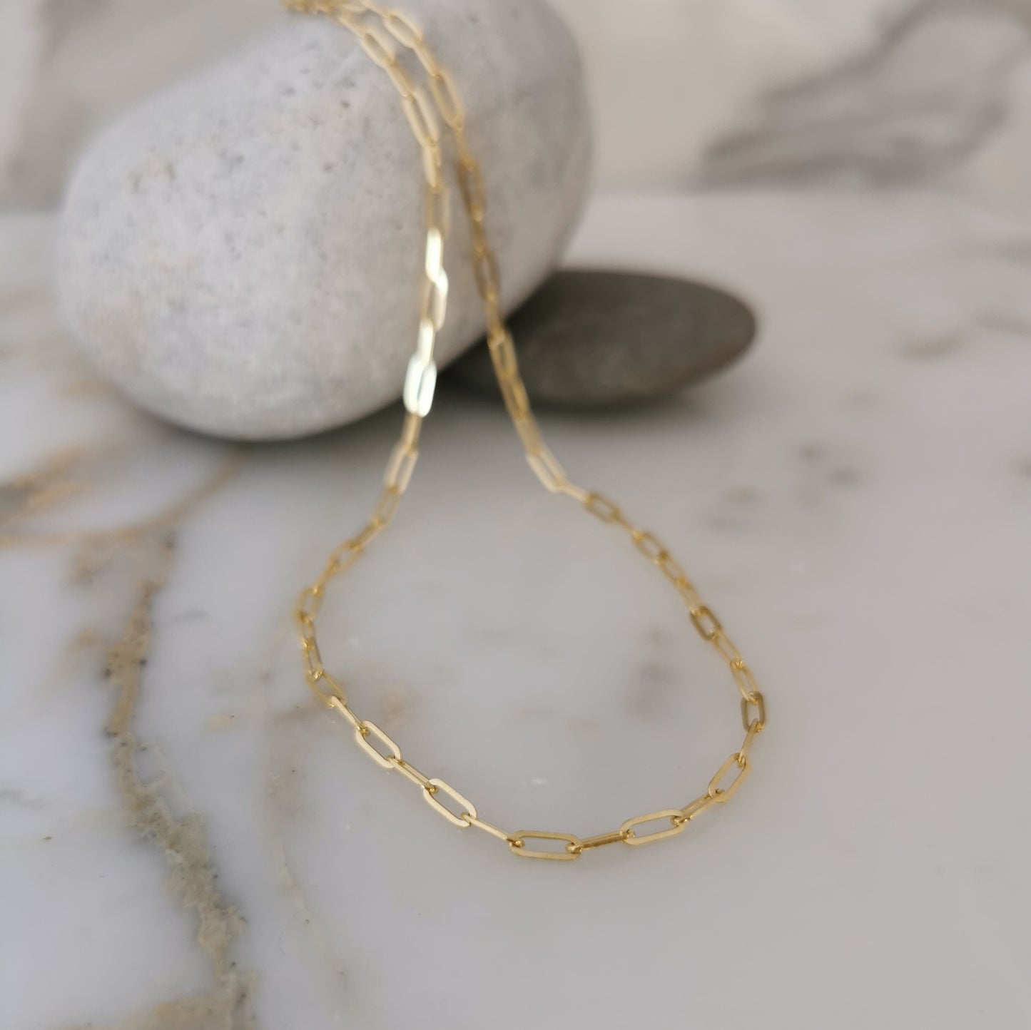 9ct Gold Paperclip Chain