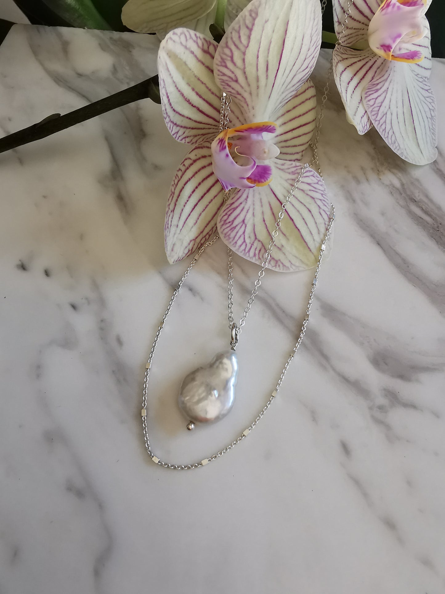 Large Organic Pearl Necklace