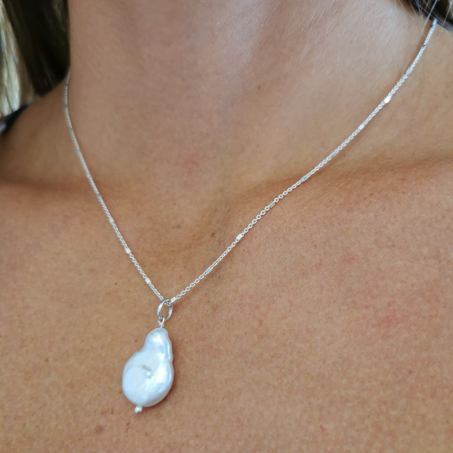 Large Organic Pearl Necklace