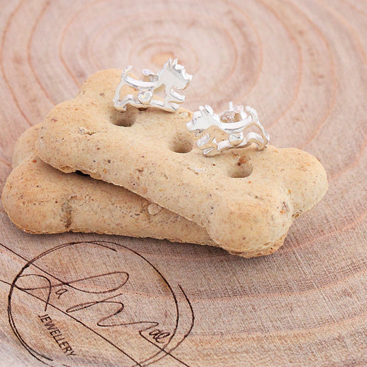 Playful Scottie Studs