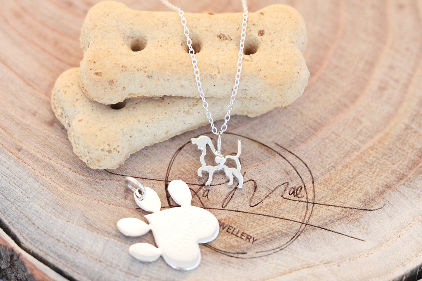 Bouncing Beagle Sterling Silver Necklace